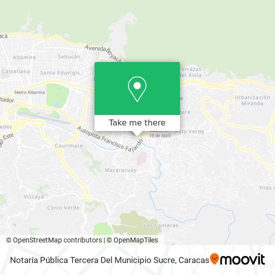 Mapa de Notaría Pública Tercera Del Municipio Sucre