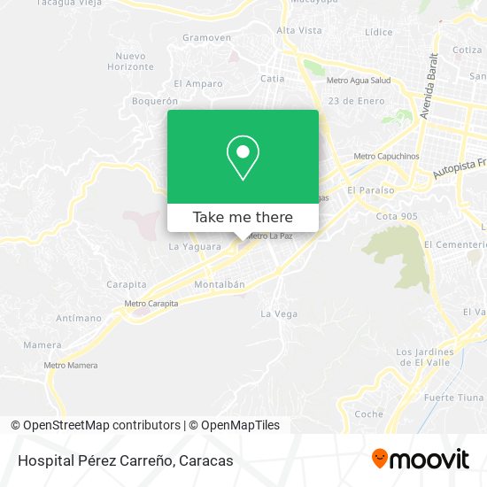 Hospital Pérez Carreño map