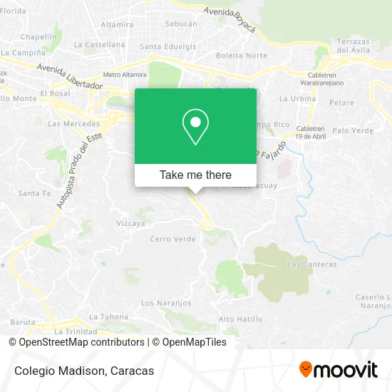 Colegio Madison map