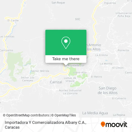 Mapa de Importadora Y Comercializadora Albany C.A.