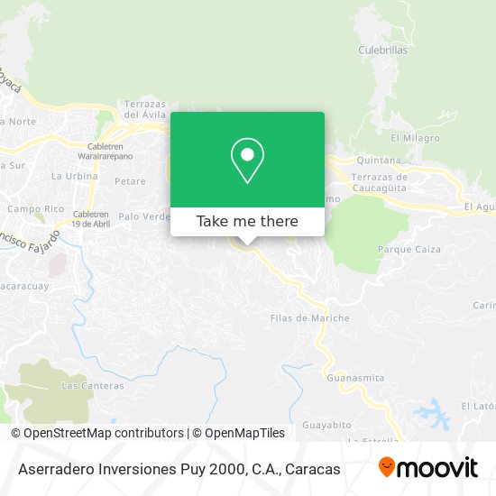 Mapa de Aserradero Inversiones Puy 2000, C.A.