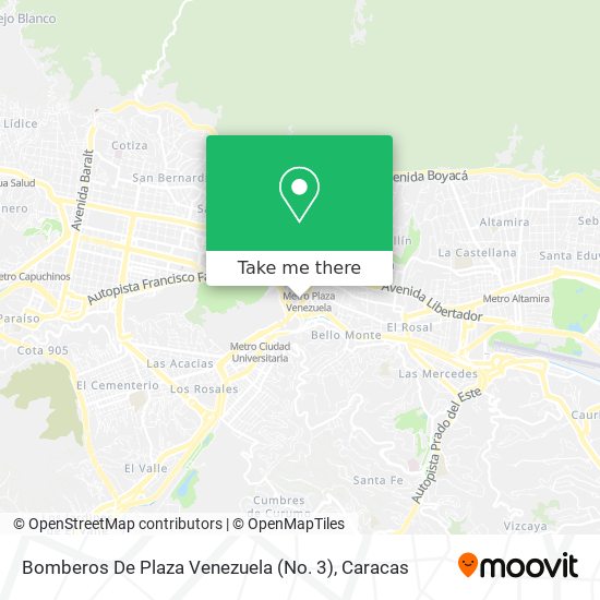 Mapa de Bomberos De Plaza Venezuela (No. 3)