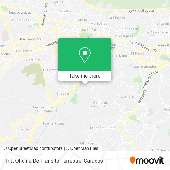 Intt Oficina De Transito Terrestre map