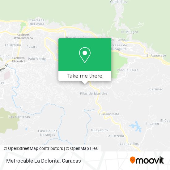 Metrocable La Dolorita map