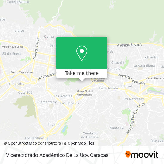 Vicerectorado Académico De La Ucv map