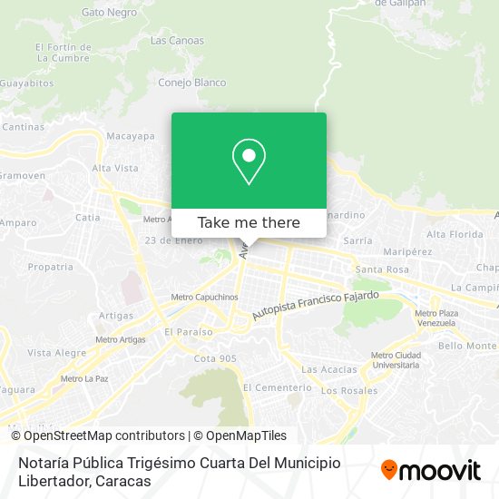 Notaría Pública Trigésimo Cuarta Del Municipio Libertador map