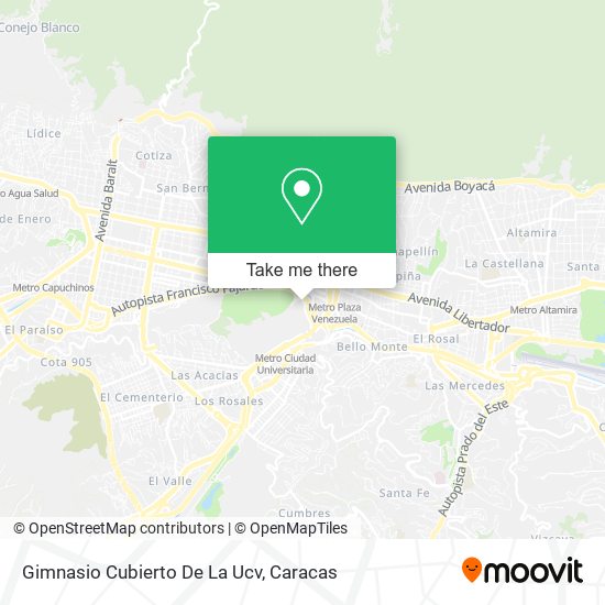 Gimnasio Cubierto De La Ucv map