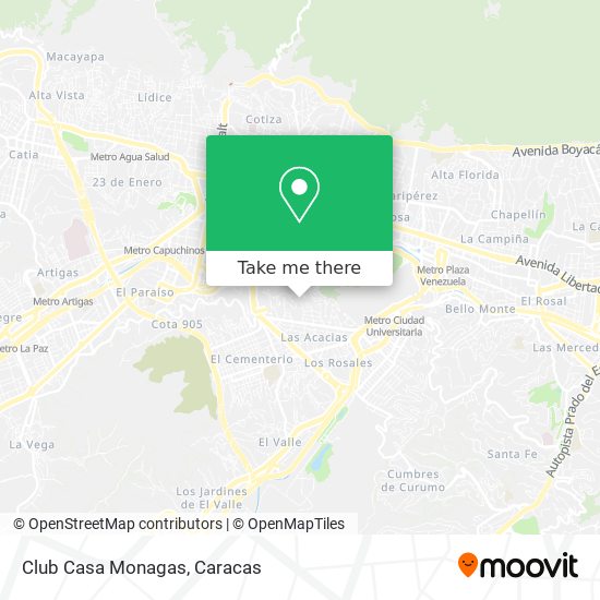 Club Casa Monagas map