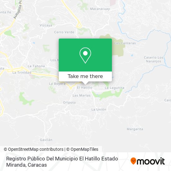 Registro Público Del Municipio El Hatillo Estado Miranda map