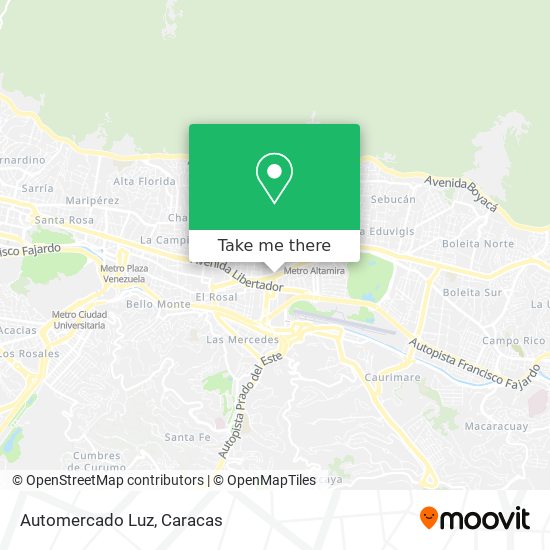 Automercado Luz map
