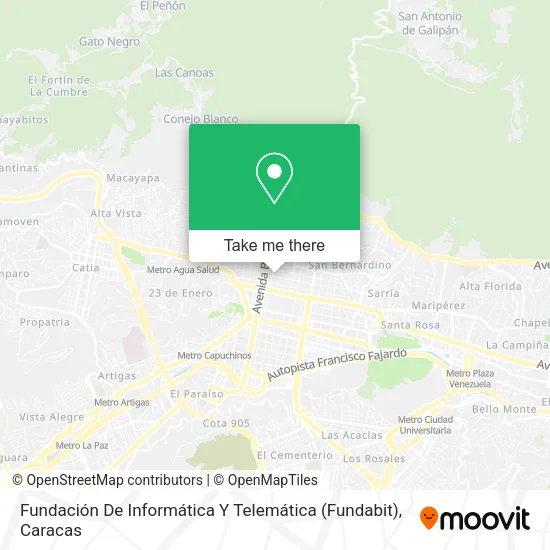Mapa de Fundación De Informática Y Telemática (Fundabit)
