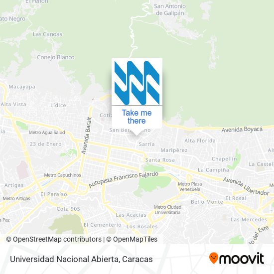 Universidad Nacional Abierta map