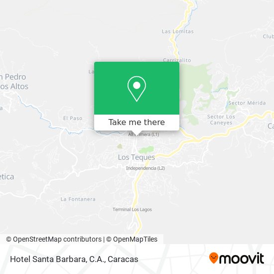 Hotel Santa Barbara, C.A. map