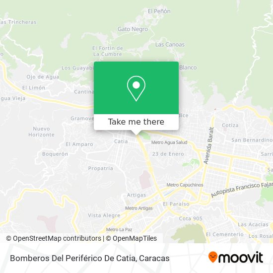 Mapa de Bomberos Del Periférico De Catia