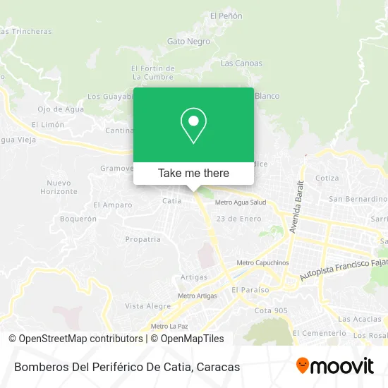 Bomberos Del Periférico De Catia map