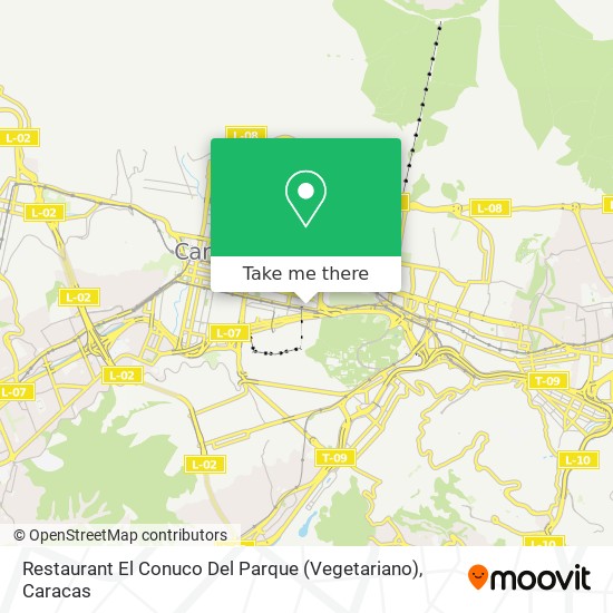 Mapa de Restaurant El Conuco Del Parque (Vegetariano)