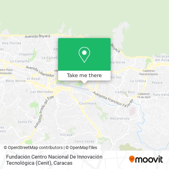 Mapa de Fundación Centro Nacional De Innovación Tecnológica (Cenit)