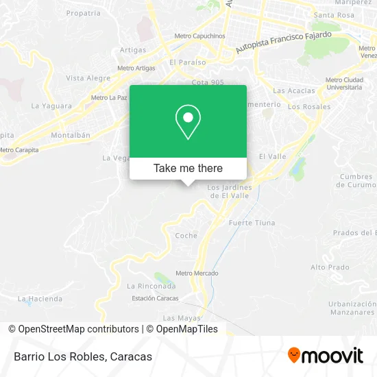 Barrio Los Robles map