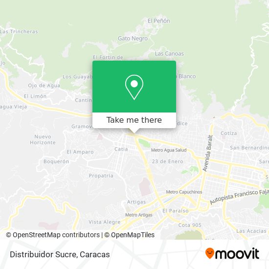 Distribuidor Sucre map