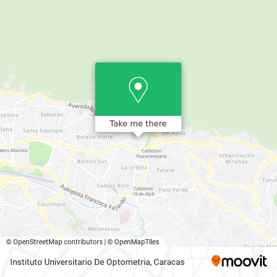 Instituto Universitario De Optometria map