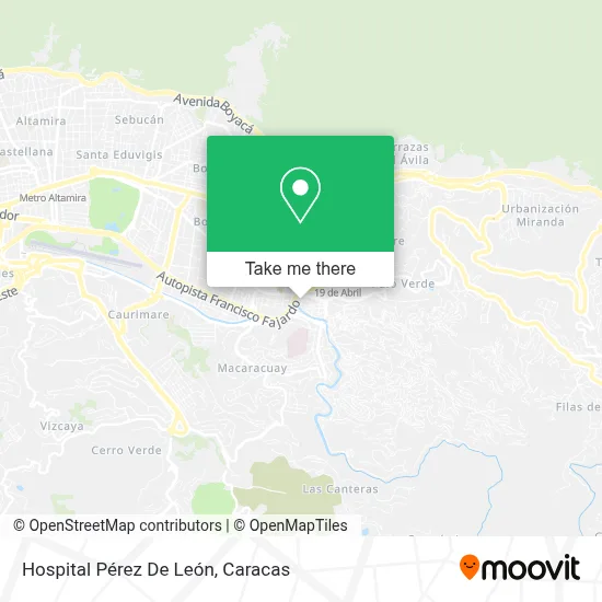 Mapa de Hospital Pérez De León