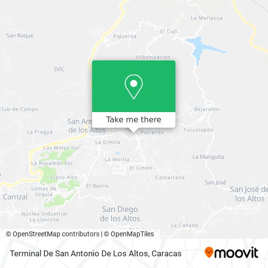 Mapa de Terminal De San Antonio De Los Altos