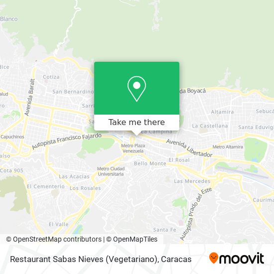 Restaurant Sabas Nieves (Vegetariano) map