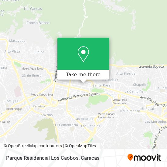 Mapa de Parque Residencial Los Caobos