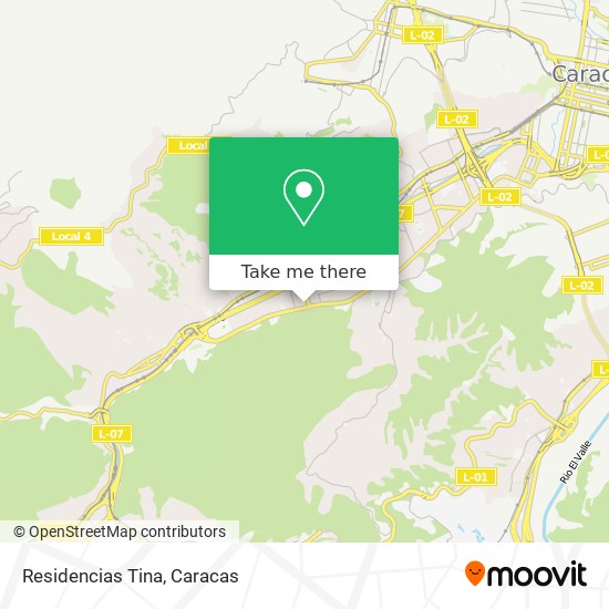 Residencias Tina map