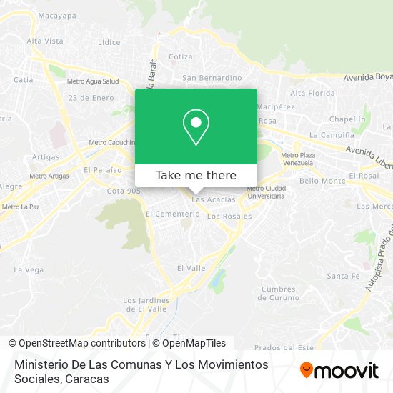 Ministerio De Las Comunas Y Los Movimientos Sociales map