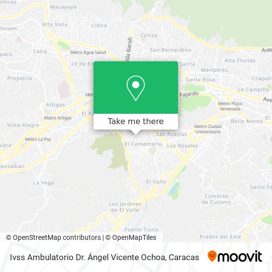 Mapa de Ivss Ambulatorio Dr. Ángel Vicente Ochoa