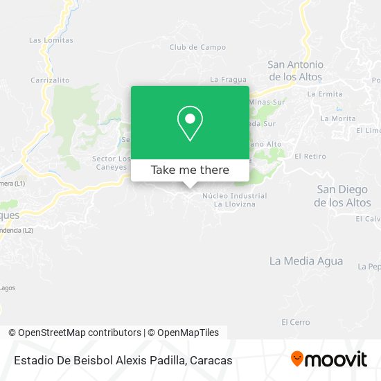 Estadio De Beisbol Alexis Padilla map