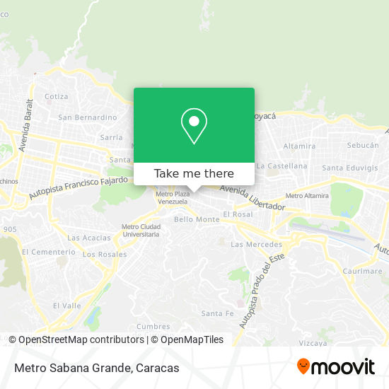 Metro Sabana Grande map