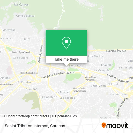 Seniat Tributos Internos map