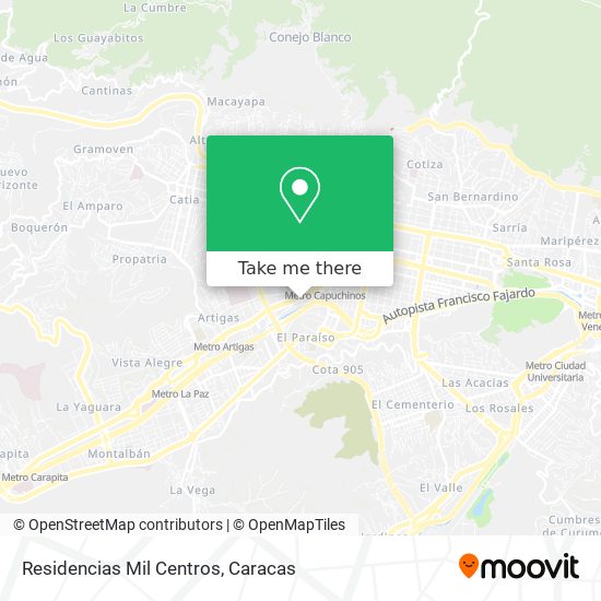 Residencias Mil Centros map