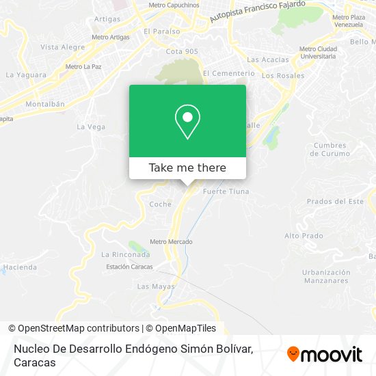Nucleo De Desarrollo Endógeno Simón Bolívar map