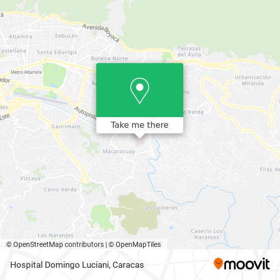Hospital Domingo Luciani map