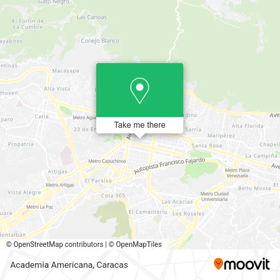 Mapa de Academia Americana
