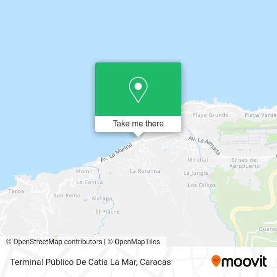 Mapa de Terminal Público De Catia La Mar
