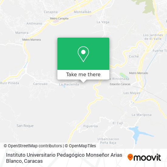 Instituto Universitario Pedagógico Monseñor Arias Blanco map