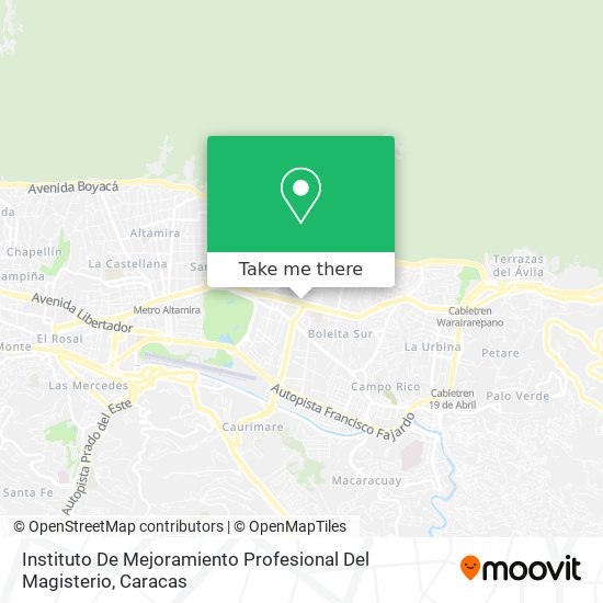 Instituto De Mejoramiento Profesional Del Magisterio map