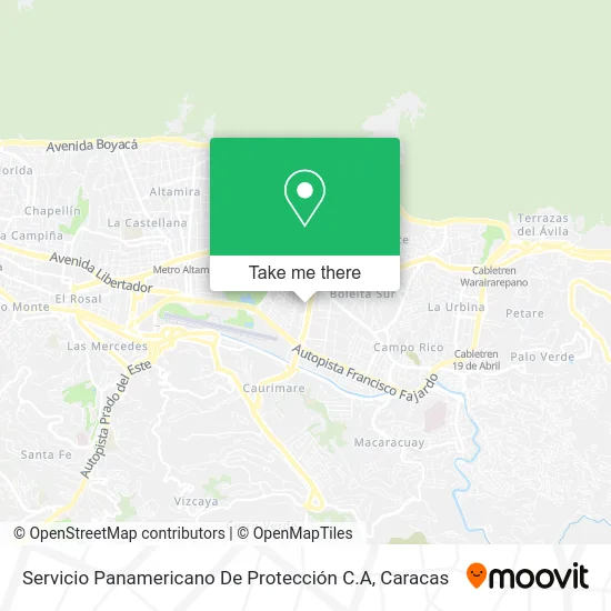 Mapa de Servicio Panamericano De Protección C.A