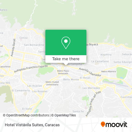 Mapa de Hotel Vistávila Suites