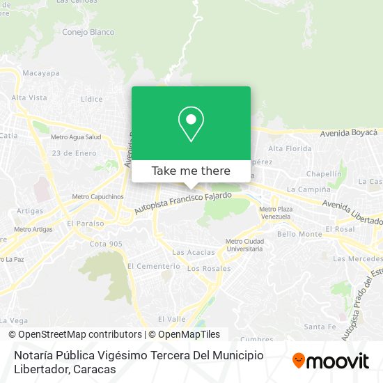 Notaría Pública Vigésimo Tercera Del Municipio Libertador map