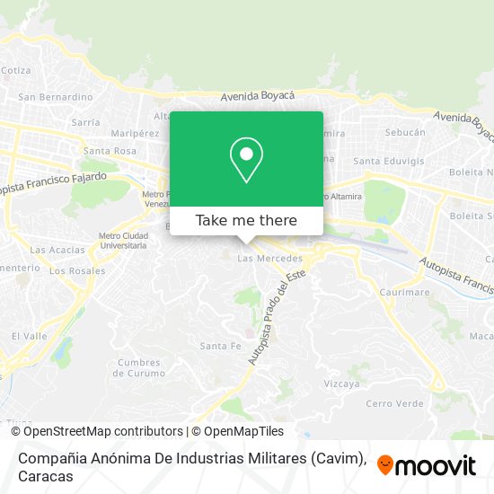 Compañia Anónima De Industrias Militares (Cavim) map