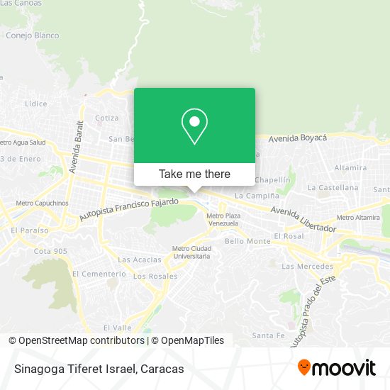 Sinagoga Tiferet Israel map