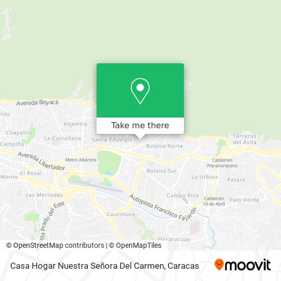 Mapa de Casa Hogar Nuestra Señora Del Carmen