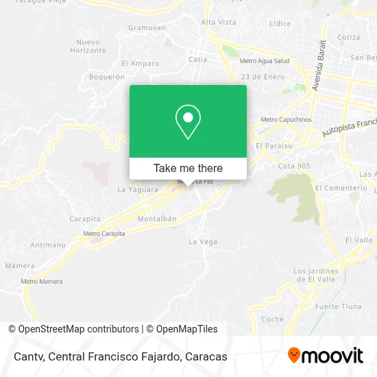 Mapa de Cantv, Central Francisco Fajardo