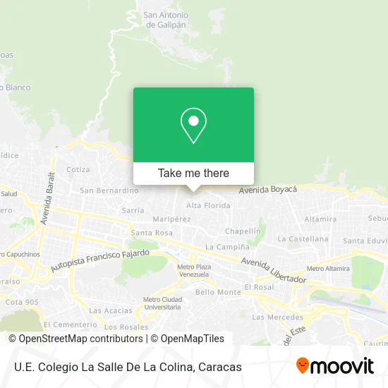 U.E. Colegio La Salle De La Colina map