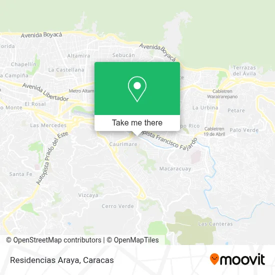 Residencias Araya map